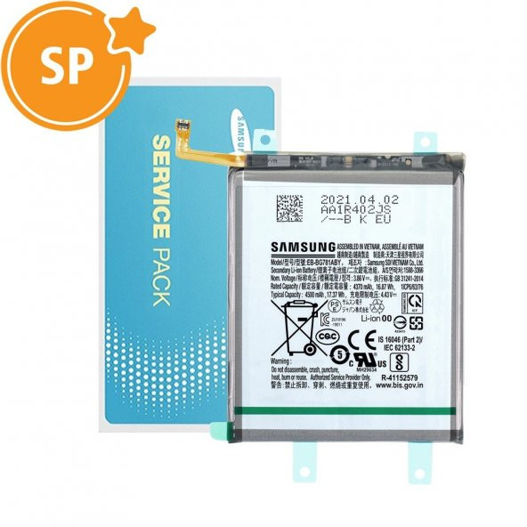 Samsung G780/G781 S20 FE  Batarya Pil 100 Kvk Servis Orjinal