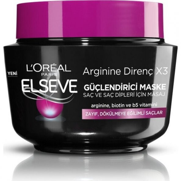 Elseve Loréal Paris Arginine Direnç Dökülme Karşıtı Maske 300 ml