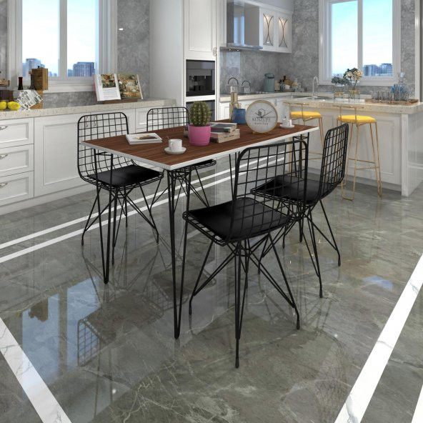 Knsz masa sandalye takımı hem75mazlum cvzsyh 130*070 4 sandalye syhsyh ürün görseli 1