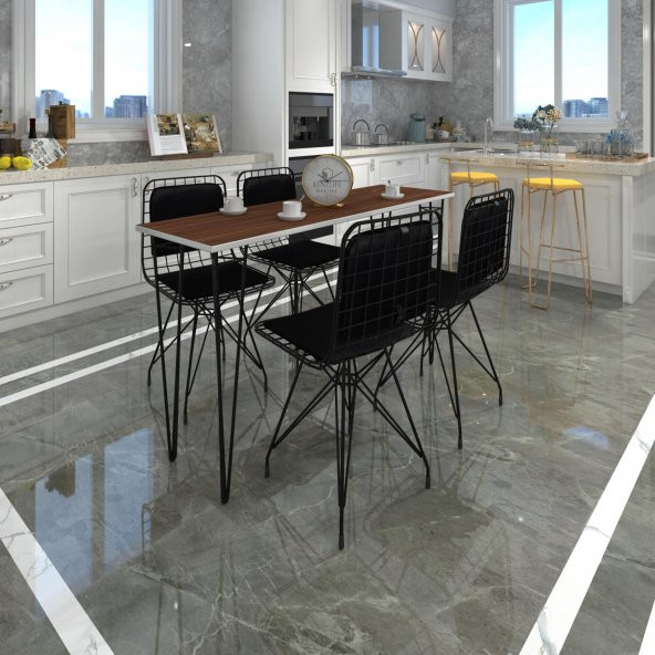 Knsz masa sandalye takımı hem75mazlum cvzsyh 140*040 sm 4 sandalye syhsyh sırt minderli
