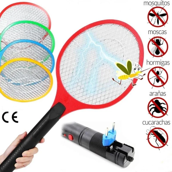 Sinek Raketi Sivrisinek Karasinek Öldürücü Elektririk Şoklu Şarjlı Sineklik Aleti
