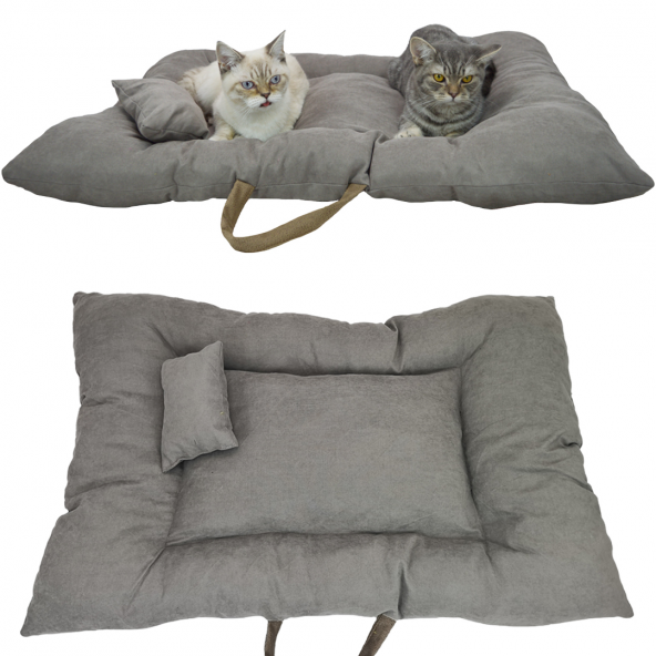Lux Minder Kedi ve Köpek Yatağı Yastık Hediyeli Karışık Renk