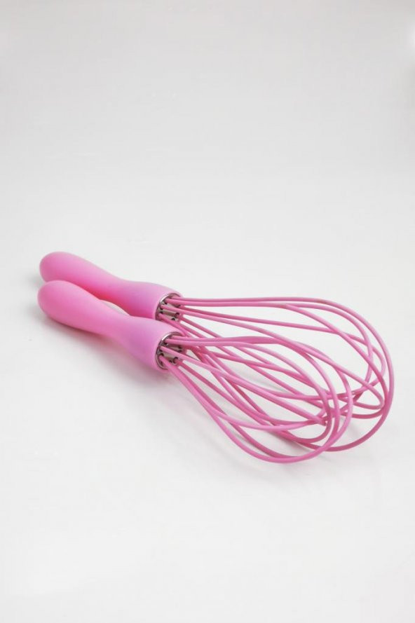 Silikon 2lı Çırpıcı Çırpma Aparatı Seti Pembe