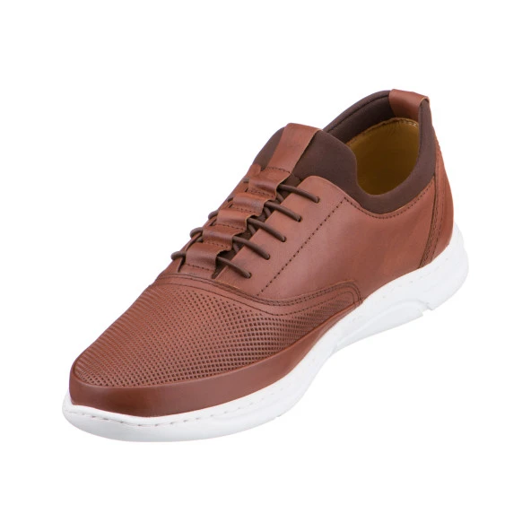 Taba Baskılı Lastik Bağcıklı Erkek Ayakkabı - 4