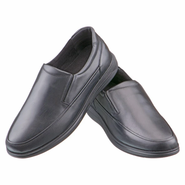 Siyah Tulum Detaylı Erkek Ayakkabı