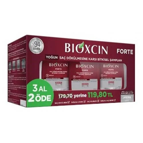 Bioxcin Forte 300 ml 3 Al 2 Öde Tüm Saçlar Şampuan ürün görseli