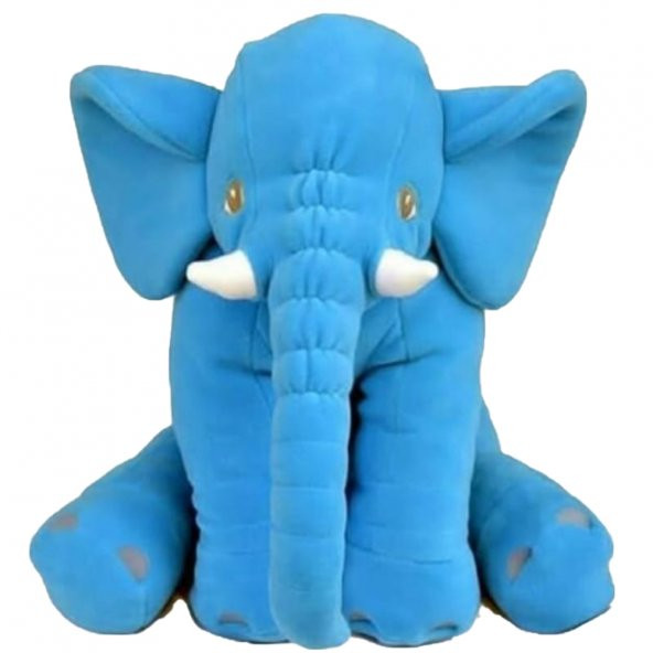 Uyku Arkadaşı Uyku Fili Polar Kumaş 60 Cm Mavi PS3374