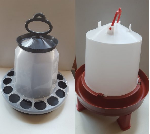 TEKPLAST TAVUK YEMLİĞİ 6 KG & TAVUK SULUĞU 8 LT AYAKLI (KEKLİK, BILDIRCIN VE DİĞER KANATLI HAYVANLAR İÇİN) ürün görseli