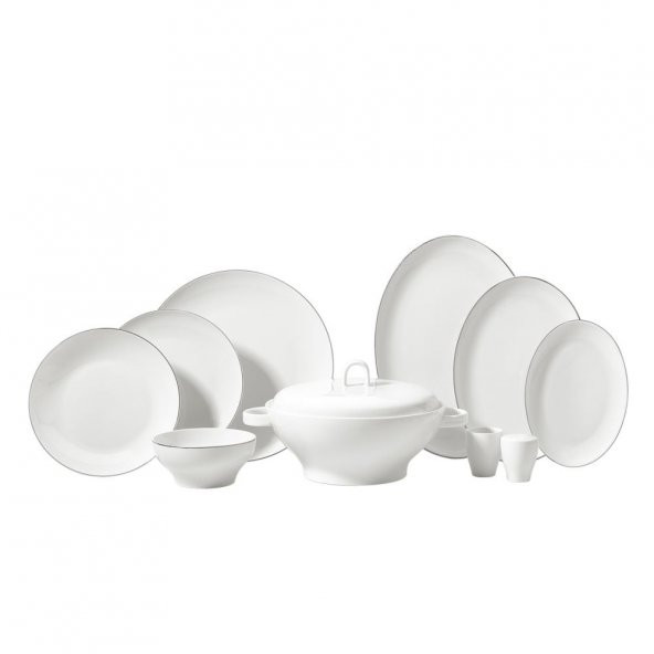 Korkmaz Lidya Collection Platin 60 Parça Yemek Takımı A8186