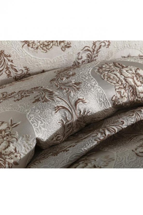 Çeyiz Diyarı Meryem Tek Kişilik Jakarlı Yatak Örtüsü Cappucino - Resim 7