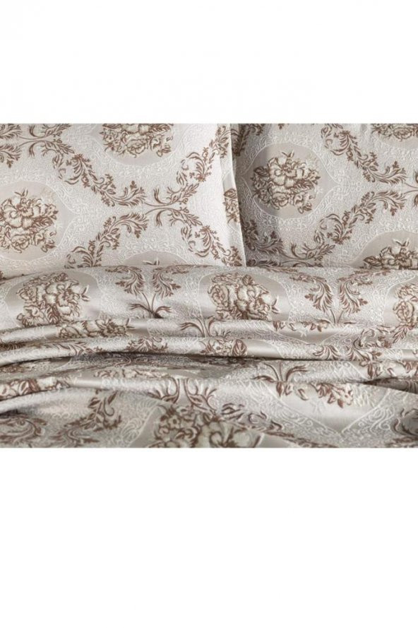 Çeyiz Diyarı Meryem Tek Kişilik Jakarlı Yatak Örtüsü Cappucino - Resim 9