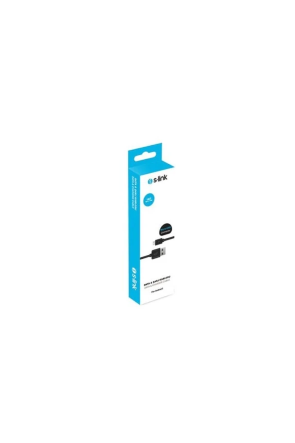 TELEFON ŞARJ KABLOSU 1.6A MICRO 5 PİN GİRİŞLİ TÜM CİHAZLARA UYGUN DATA+ ŞARJ KABLOSU S-LINK SMG-322 - 3