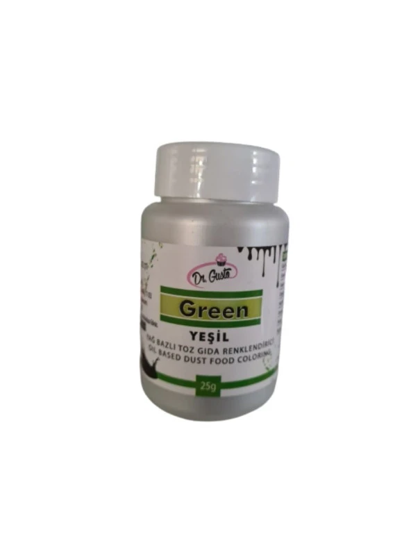 Dr. Gusto Yeşil Yağ Bazlı Toz Gıda Renklendirici 25 g