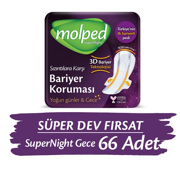 Molped Supernight Gece Süper Dev Fırsat 66 Adet