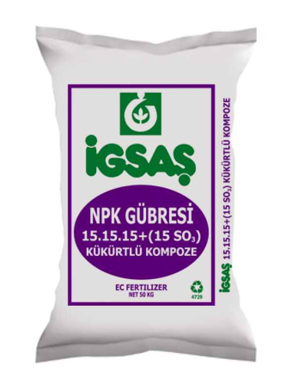 İgsaş 15.15.15 SÜPERKOMPOZE GÜBRE - TABAN GÜBRESİ 50 KG