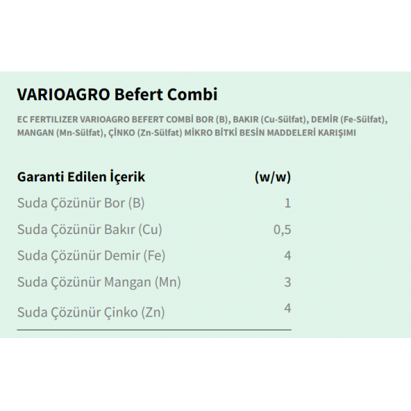 İGSAŞ -COMBİ Varıo FullMix Mikro Besin Maddeleri Karışımı Gübre-10 Kg - 4