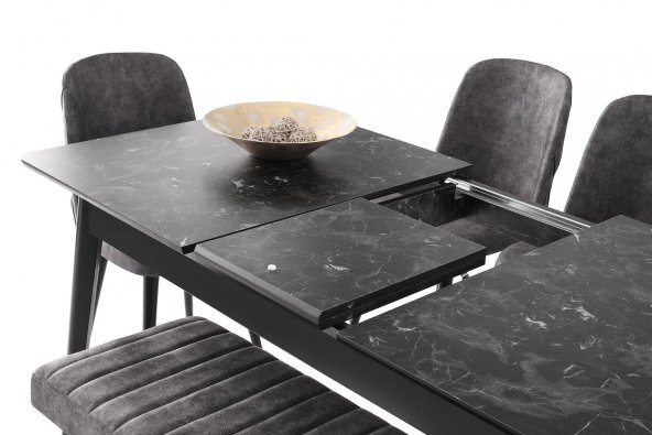 Erezoğulları Mobilya Lotus Açılır Banklı Mutfak Masa Sandalye Takımı 90x145 - Resim 4