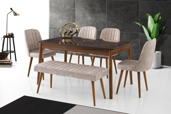 Erezoğulları Mobilya Lotus Açılır Banklı Mutfak Masa Sandalye Takımı 90x145 - Resim 8