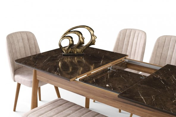 Erezoğulları Mobilya Lotus Açılır Banklı Mutfak Masa Sandalye Takımı 90x145 - Resim 10