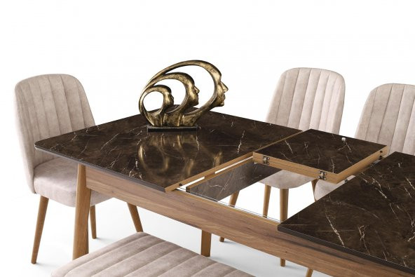 Erezoğulları Mobilya Lotus Açılır Banklı Mutfak Masa Sandalye Takımı 90x145 - Resim 11