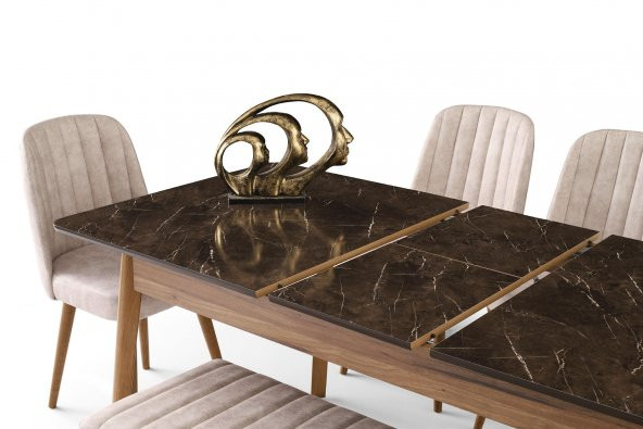 Erezoğulları Mobilya Lotus Açılır Banklı Mutfak Masa Sandalye Takımı 90x145 - Resim 12