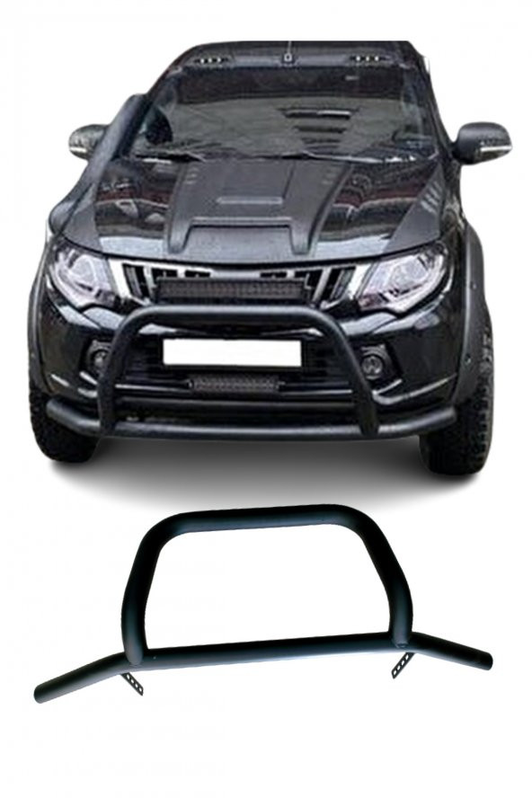 MİTSUBİSHİ L200 2015-2019 MODEL OFFROAD PİCKUP VİNÇ BAR ÖN TAMPON KORUMA DEMİRİ - 4