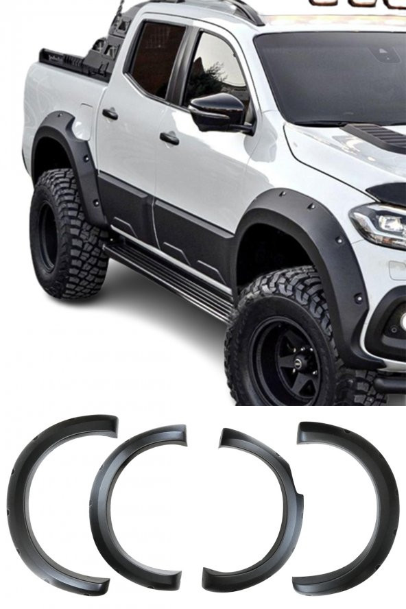 MERCEDES X CLASS 4.5 CM UYUMLU OFFROAD PİCKUP plastik ÇAMURLUK dodik SETİ - 2