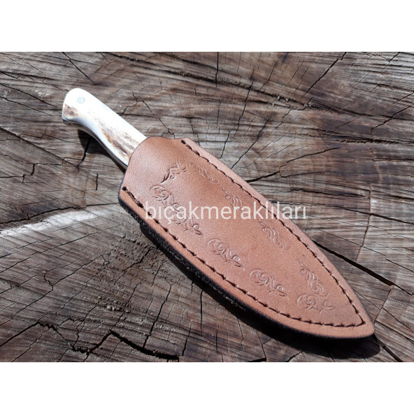 Küçük Geyik Boynuzu Bıçak 14,5cm Toplam Uzunluk 2,5mm - 2