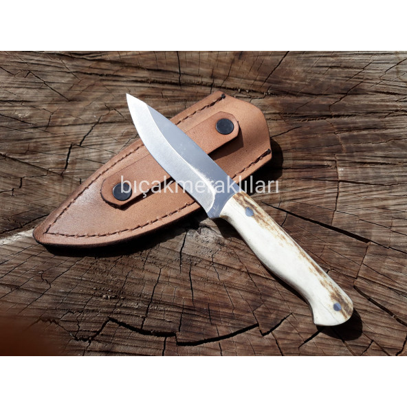 Küçük Geyik Boynuzu Bıçak 14,5cm Toplam Uzunluk 2,5mm - 3