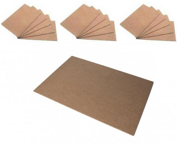 16 Adetli Paket - Kontraplak - Ham MDF Duralit Levha 50x70 cm 3 mm Kalınlığında 2 taraflı Pürüzsüz Yüzey
