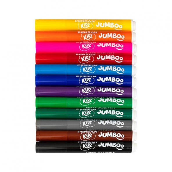 Jumbo Keçeli Kalem 12 Renk Pensan 12 Li Keçeli Kalem Jumbo 1 Paket - 2