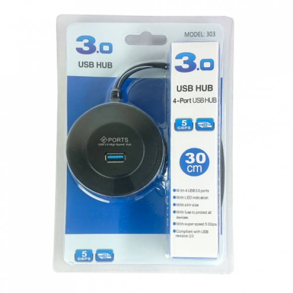 PowerGate PG-4PUH01, 4 Port Usb 3.0 Hub - 4