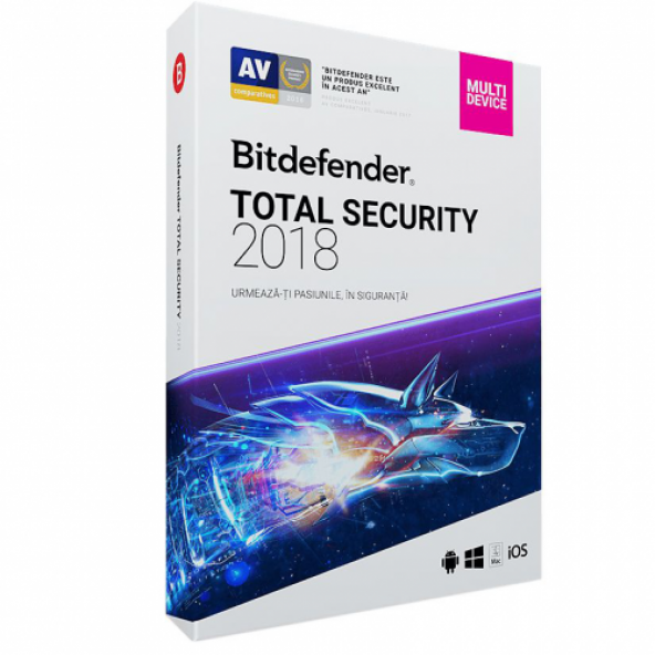 Bitdefender Total Security, 5 Kullanıcı, 1 YIL, Kutulu Ürün