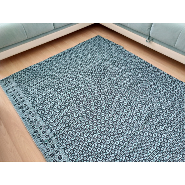 Algelsineve 6 metrekare Serme Halı Örtüsü, Türk Gülü Desen - Resim 2