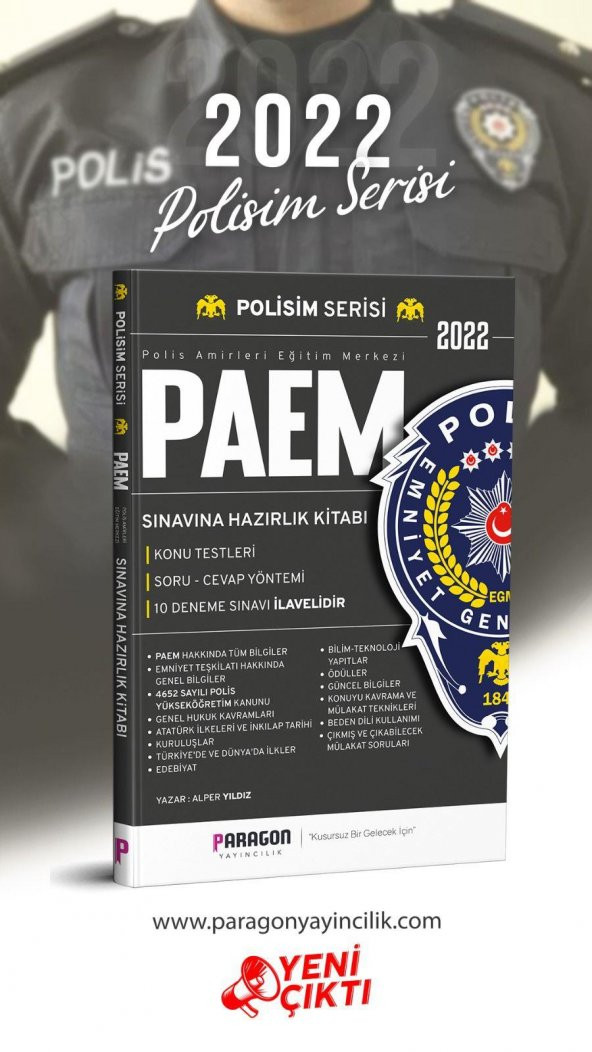 2022 PAEM Sınavı Hazırlık Kitabı Paragon Yayıncılık