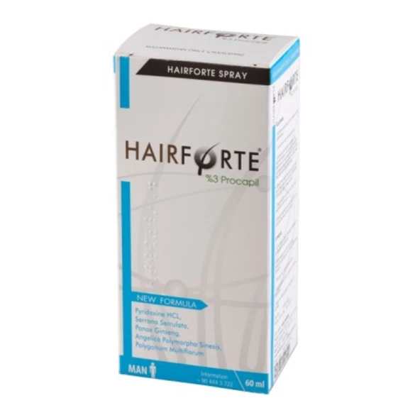 Hair Pharma Hair Forte Erkek 3 Procapil 60 ml Dökülmelere Saç Spreyi