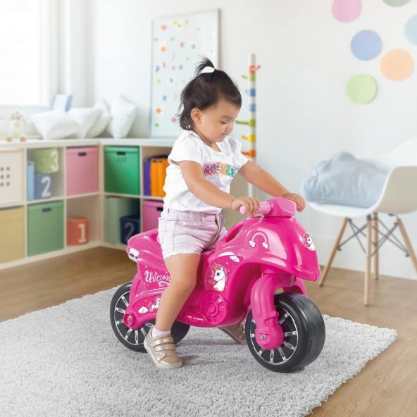 Dolu Unicorn Oyuncak İik Motorum Pembe - 4