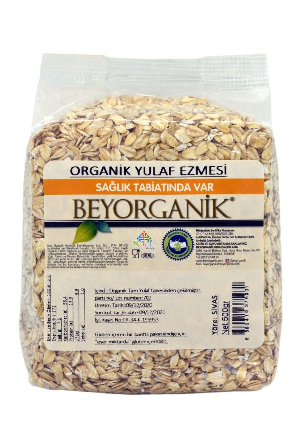 Beyroganik Organik Yulaf Ezmesi 500 g