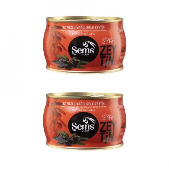 Şems Siyah Zeytin 291-320 Kalibre 300gr 2li