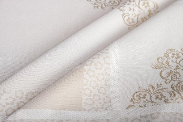 Finezza Viyana Lüx Jakar Kumaş Taş Masa Örtüsü  Dikdörtgen 160x220 cm - 1039 - 2