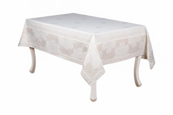 Finezza Viyana Lüx Jakar Kumaş Taş Masa Örtüsü  Dikdörtgen 160x220 cm - 1039 - 6