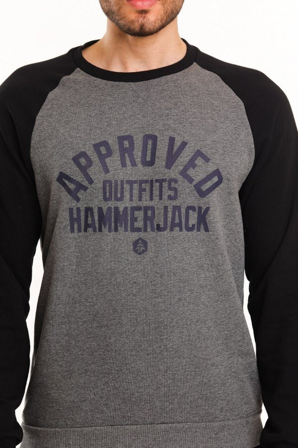 HAMMER JACK Odin Antrasit-melanj Erkek Sweatshirt 602 T09-e - 4