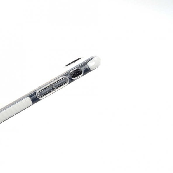 iPhone SE 2022 Kılıf Şeffaf Soft Kenar Tırtıklı Tasarım Silikon - 4