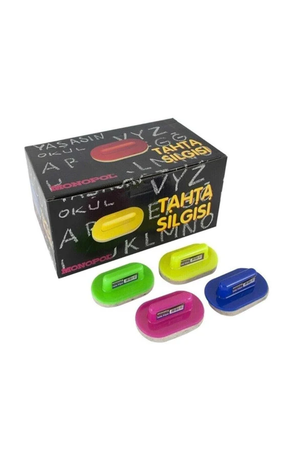 Monopol Plastik Saplı Tahta Silgisi (36 Lı Paket)