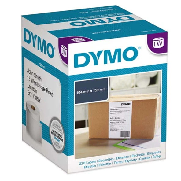 Dymo Lw 4xl Ekstra Geniş Sevkiyat Etiketi 220 Etiket 104 x 159 mm