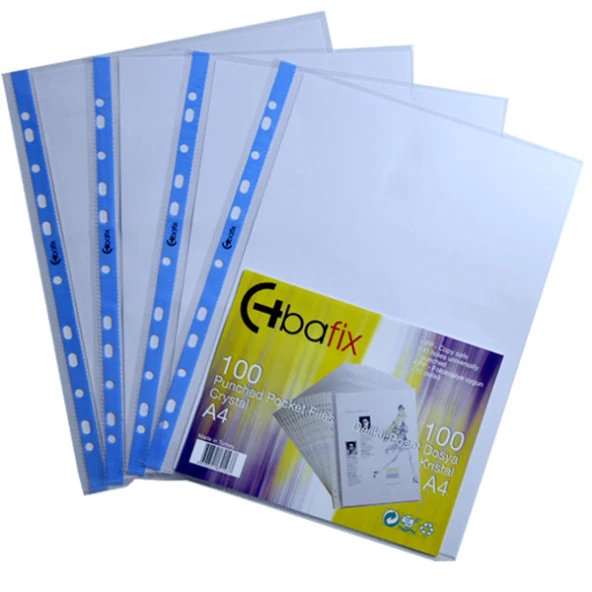 Bafix Poşet Dosya Kristal A4 (100 Lü Paket)