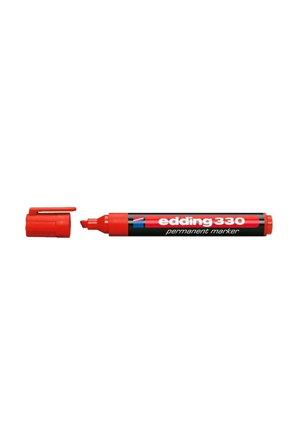 Edding Markör Permanent Kesik Uçlu 1-5 MM Kırmızı (10 Lu Paket)