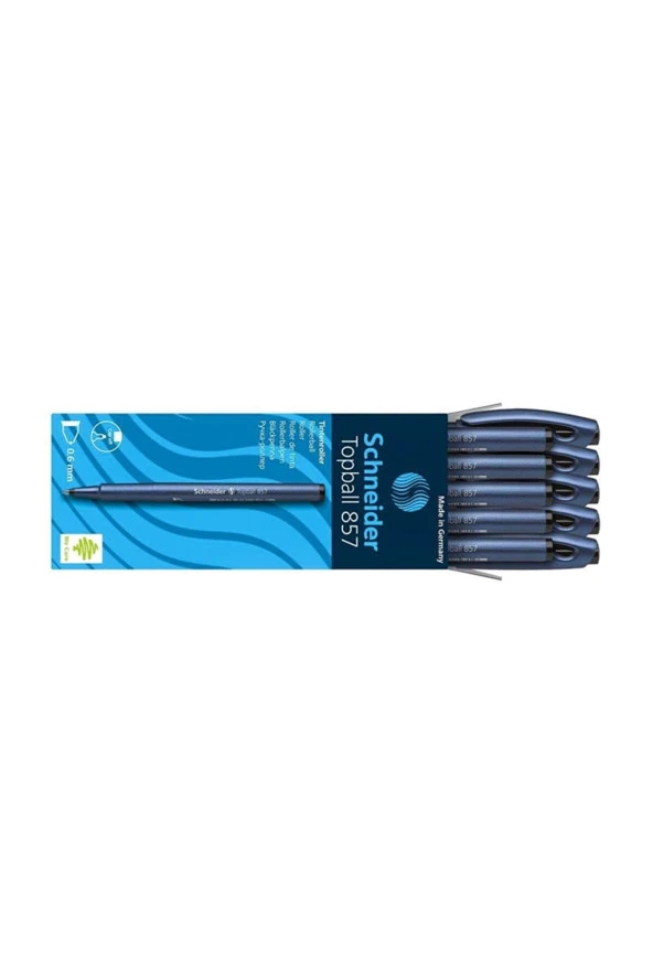 Schneider Roller Kalem Topball Bilye Uç 0.6 MM Siyah (10 Lu Paket)