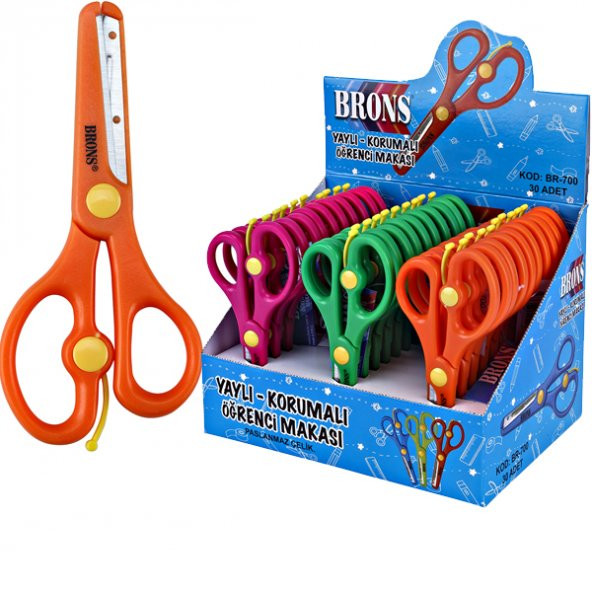 Brons Öğrenci Makası Yaylı Korumalı BR-700 - 2