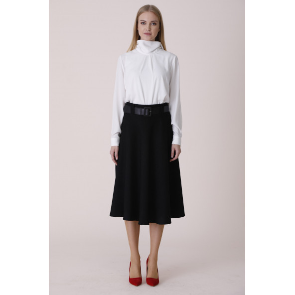 SORALLİNE BAYAN KLOŞ ETEK 780 SİYAH